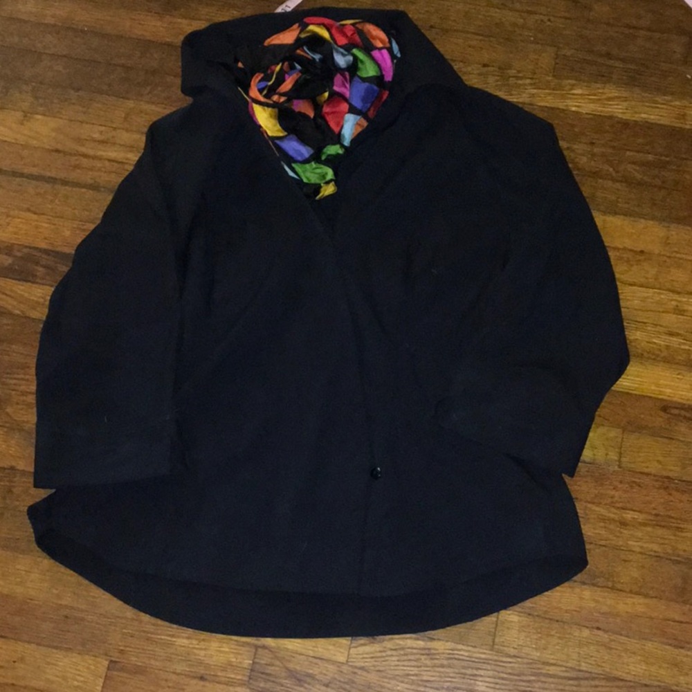 black stretch Button down shirt
